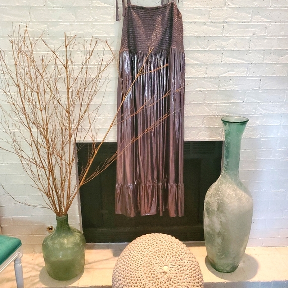 torrid Dresses & Skirts - New - Plus Size Torrid Shiny Silver Casual/Party Dress (Size 22/24)